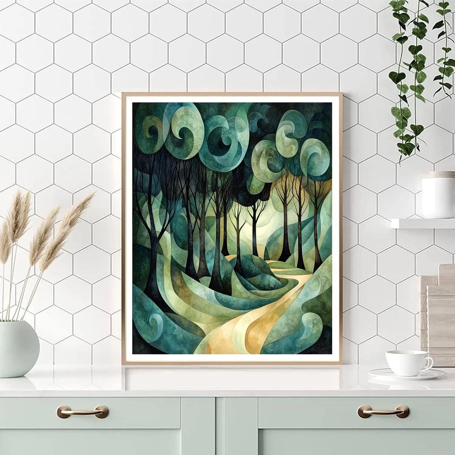 Max Ernst Inspired Dreamlike Forest Shadows DIY paint by numbers