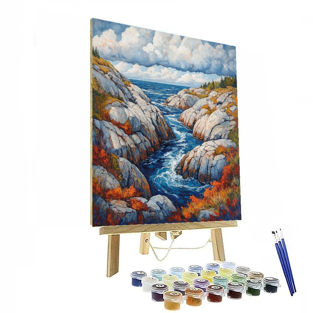 Arthur Lismer Inspired September Gale Over McGregor Channels painting number kit