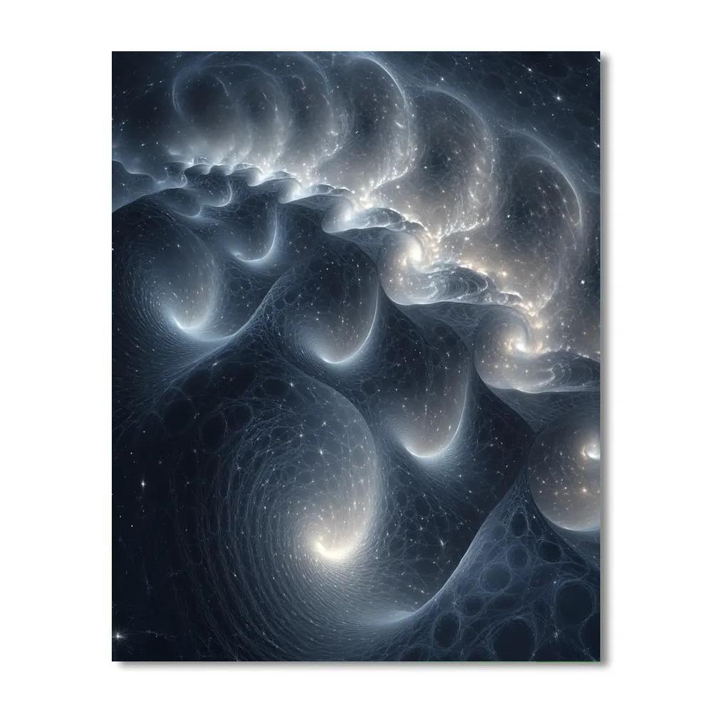 M C Escher Inspired Cosmic Patterns Number painting