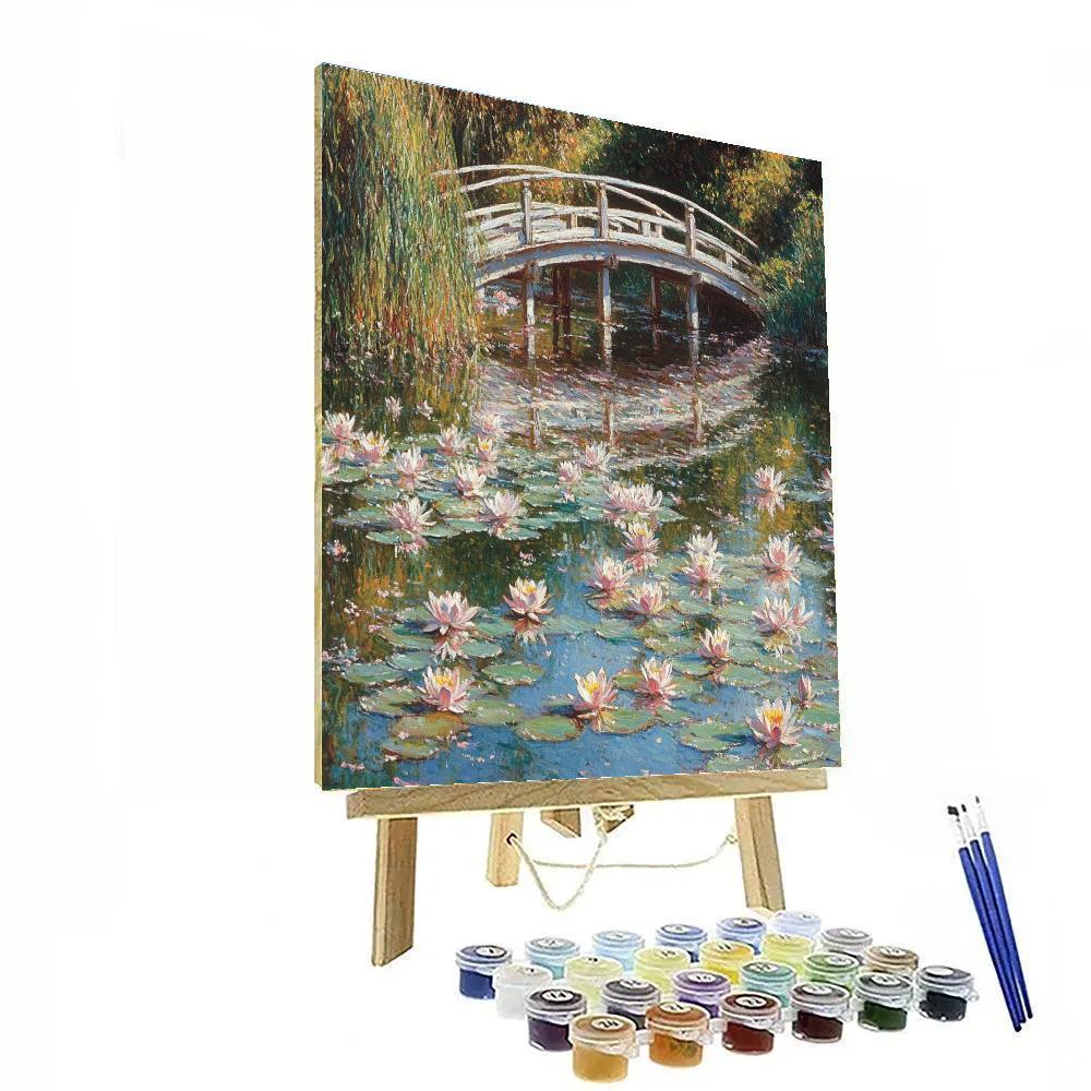 Claude Monet Inspired Water Lilies And Bridge Numbered painting kits