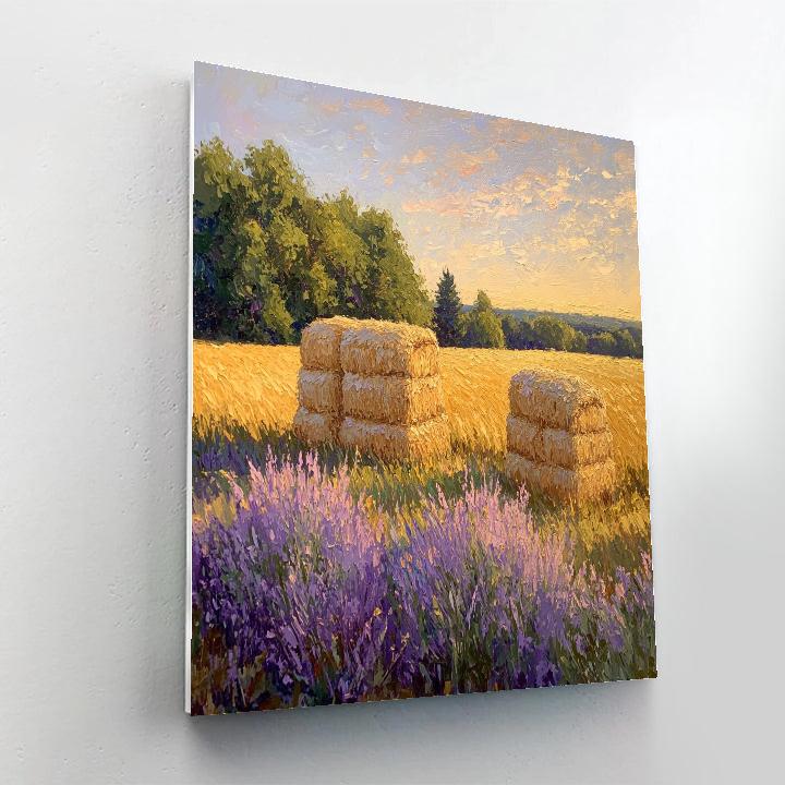 Claude Monet Inspired Haystacks In Lavender Dusk Paint by numbers art