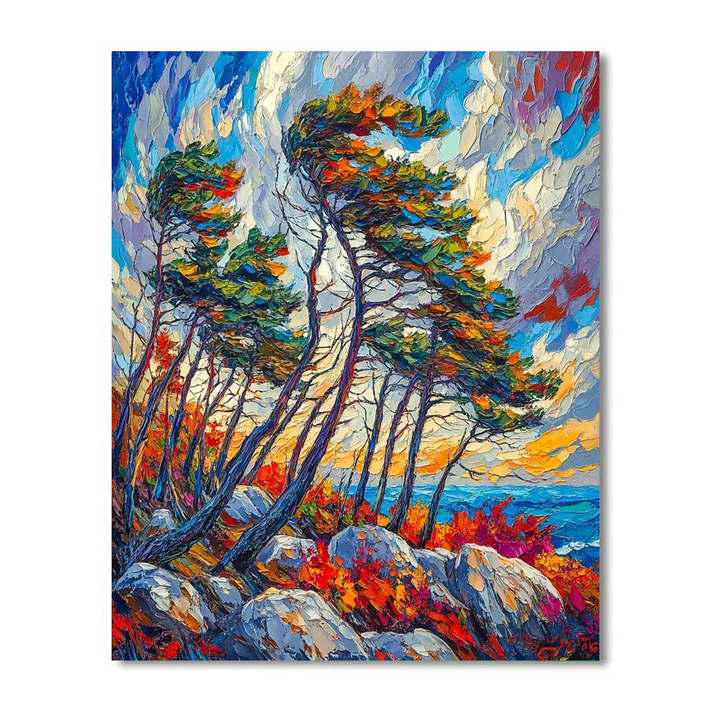Arthur Lismer Inspired Autumn Windswept Pines Painting by numbers kit