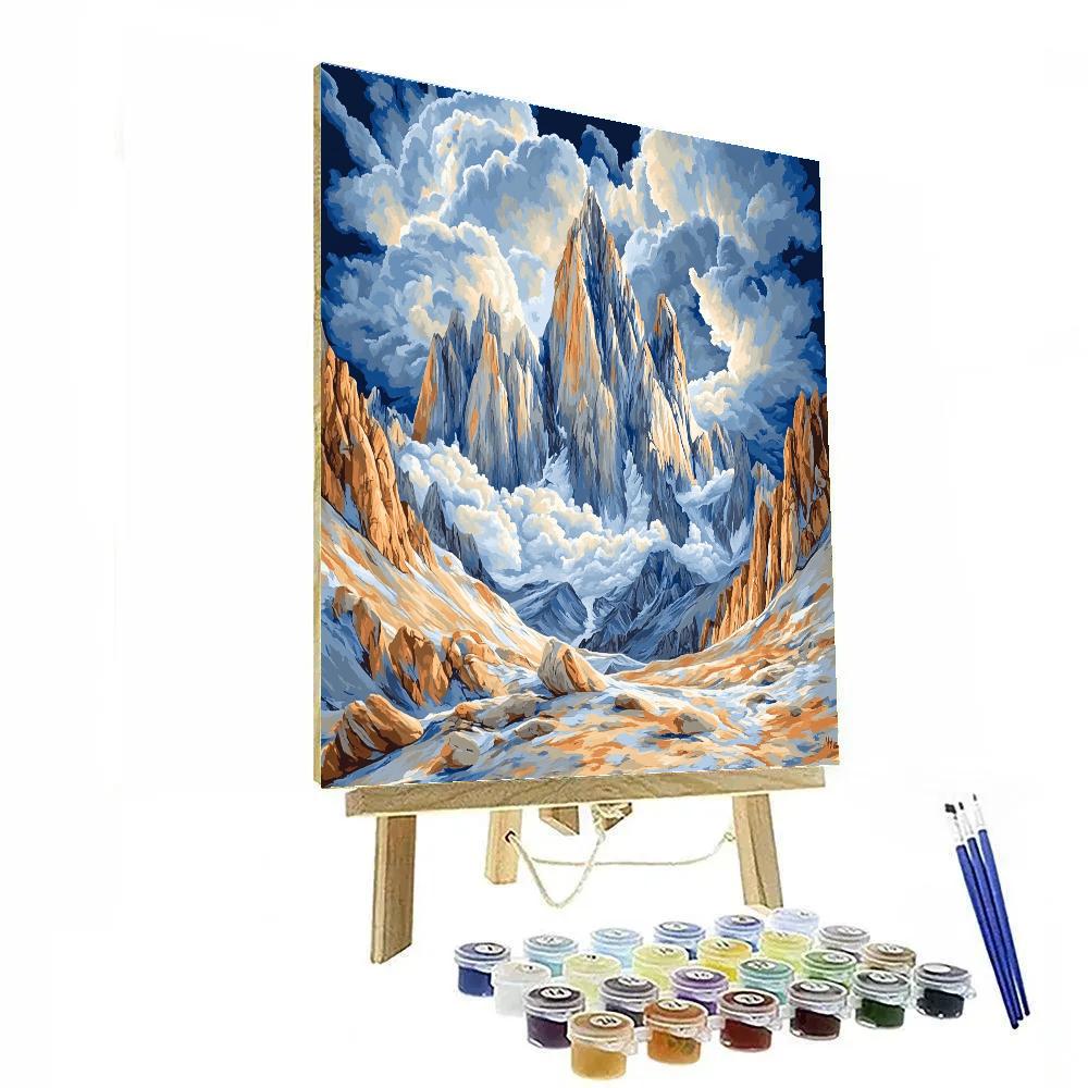 Michelangelo Inspired Majestic Mountain Landscape DIY paint by numbers