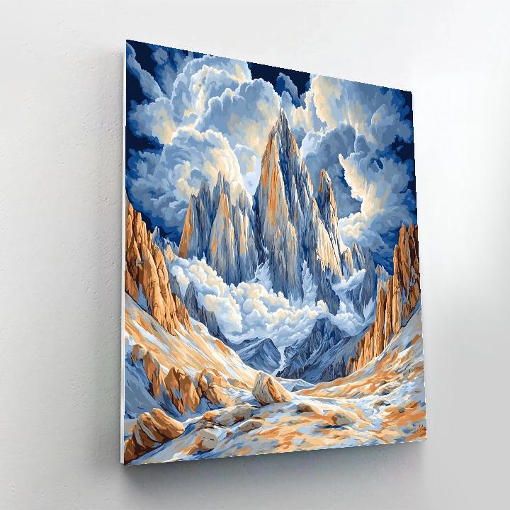 Michelangelo Inspired Majestic Mountain Landscape DIY paint by numbers