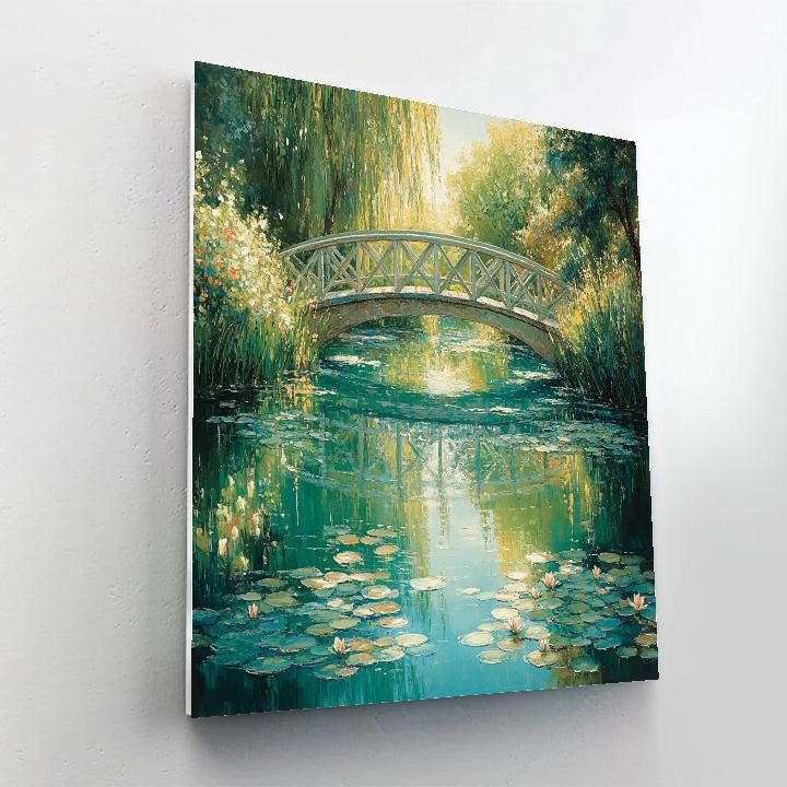 Claude Monet Inspired Giverny Bridge Reflections Paint by numbers art