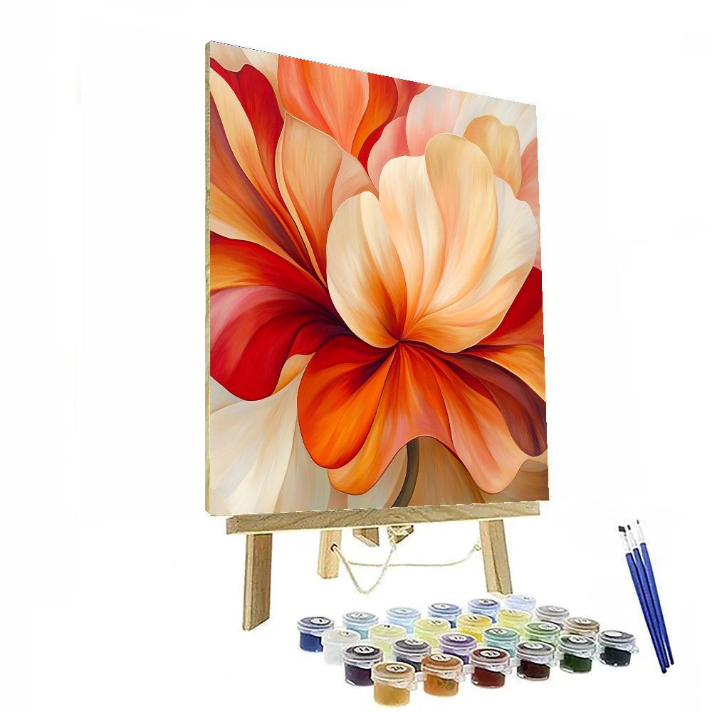 Georgia OKeeffe Inspired Vibrant Desert Flowers Number painting