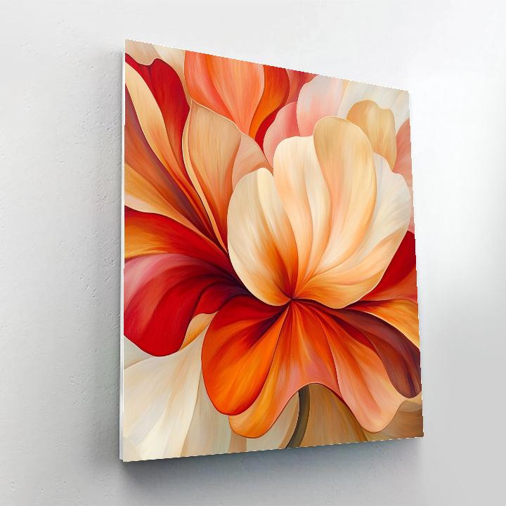 Georgia OKeeffe Inspired Vibrant Desert Flowers Number painting
