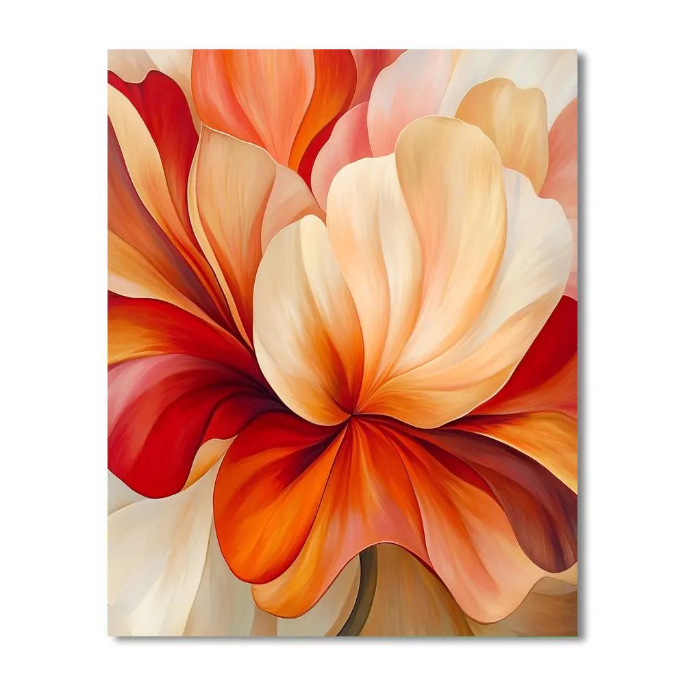 Georgia OKeeffe Inspired Vibrant Desert Flowers Number painting