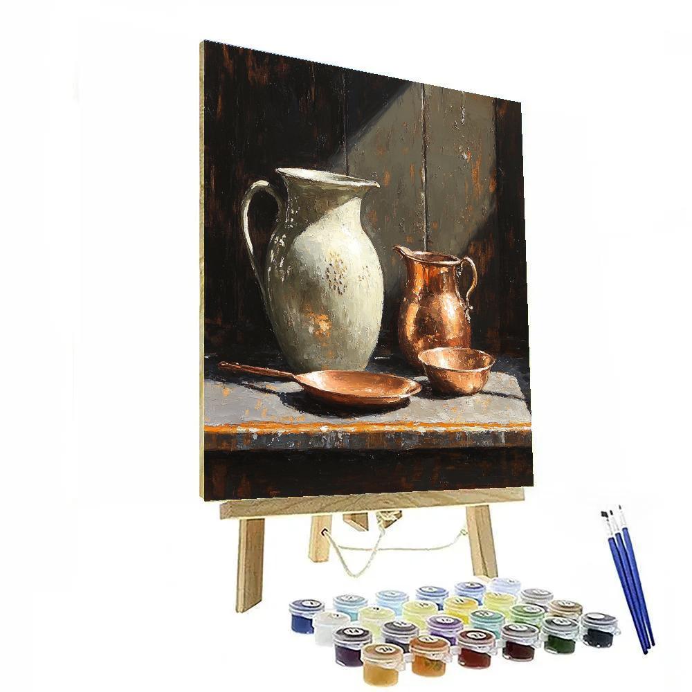 Diego Velázquez Inspired Ceramic Vessels Composition paint by color