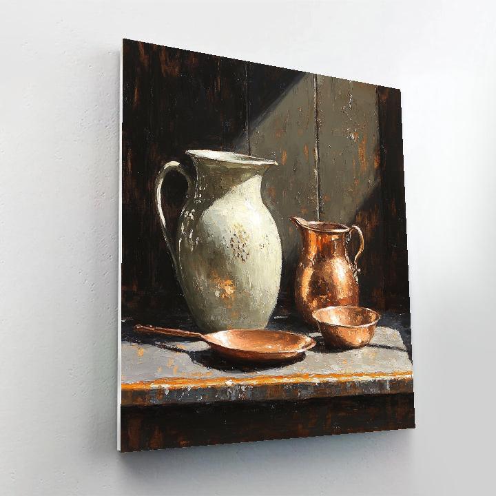 Diego Velázquez Inspired Ceramic Vessels Composition paint by color