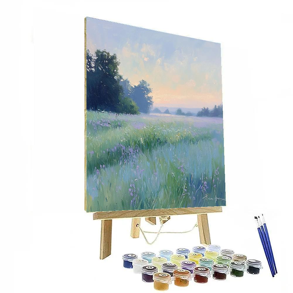 Claude Monet Inspired Morning Mist Over The Meadow Painting by numbers kit