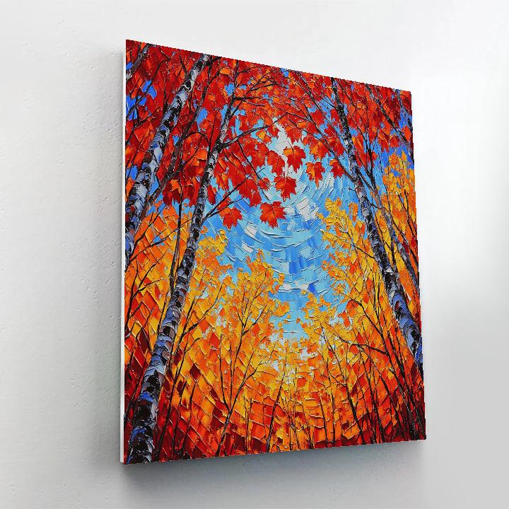 A.Y. Jackson Inspired Vibrant Autumn Forest Canopy Painting by numbers kit