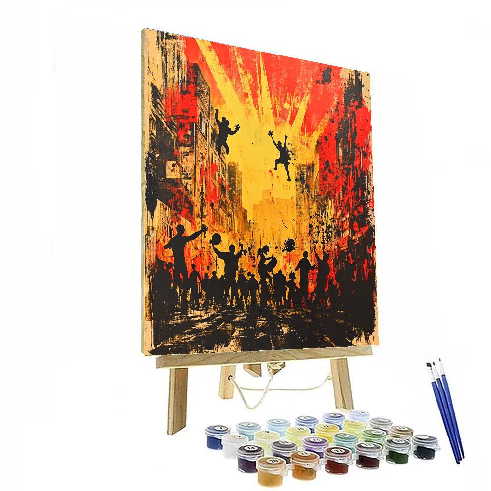 Banksy Inspired Urban Street Festival DIY paint by numbers