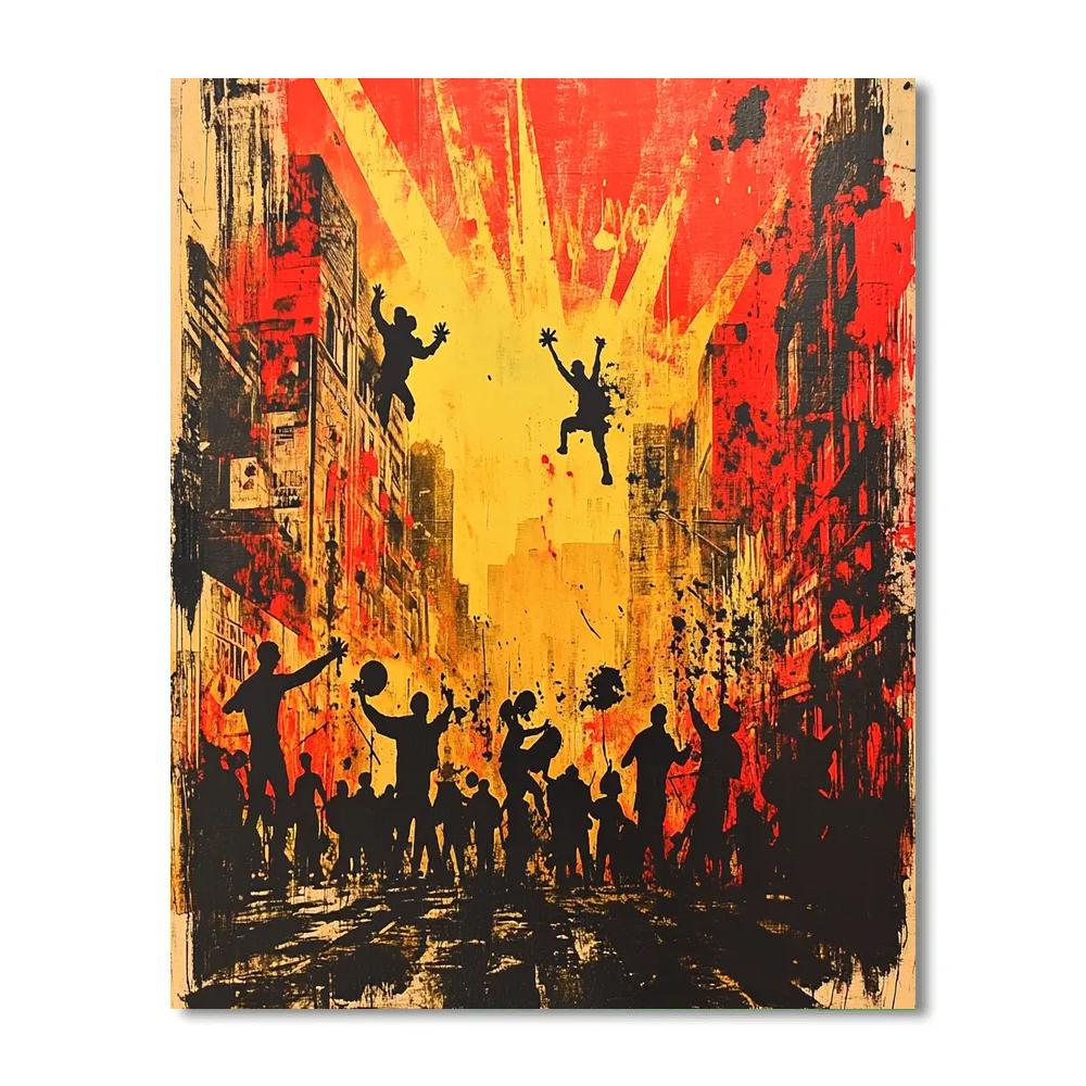 Banksy Inspired Urban Street Festival DIY paint by numbers