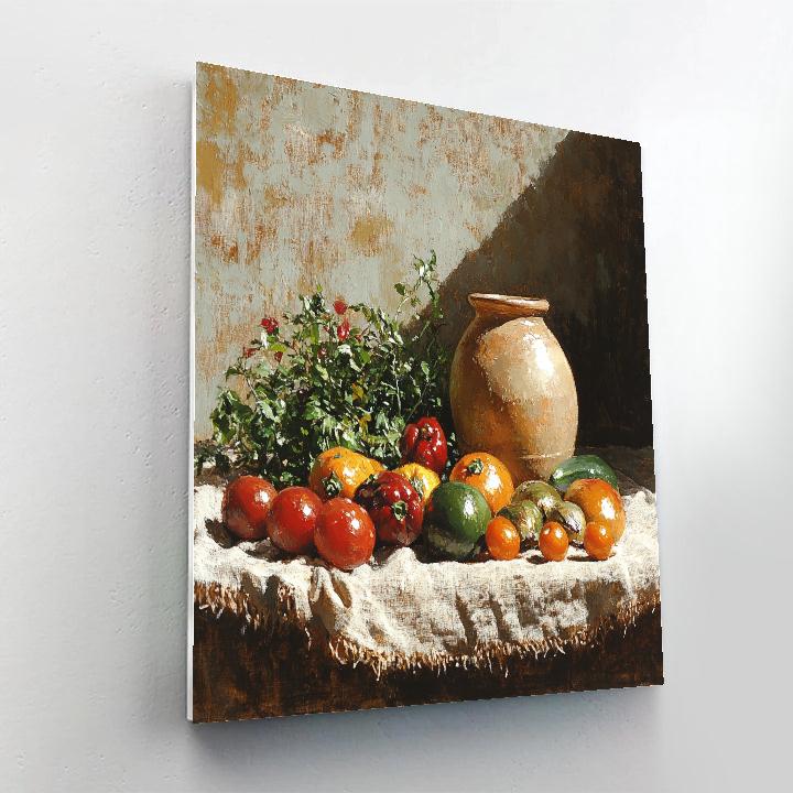 Diego Velázquez Inspired Market Vegetables Study DIY paint by numbers