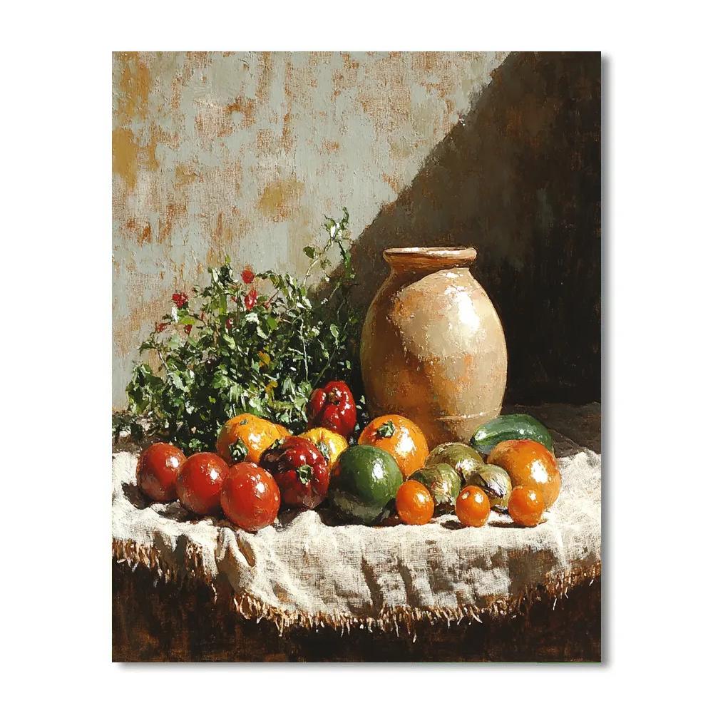 Diego Velázquez Inspired Market Vegetables Study DIY paint by numbers