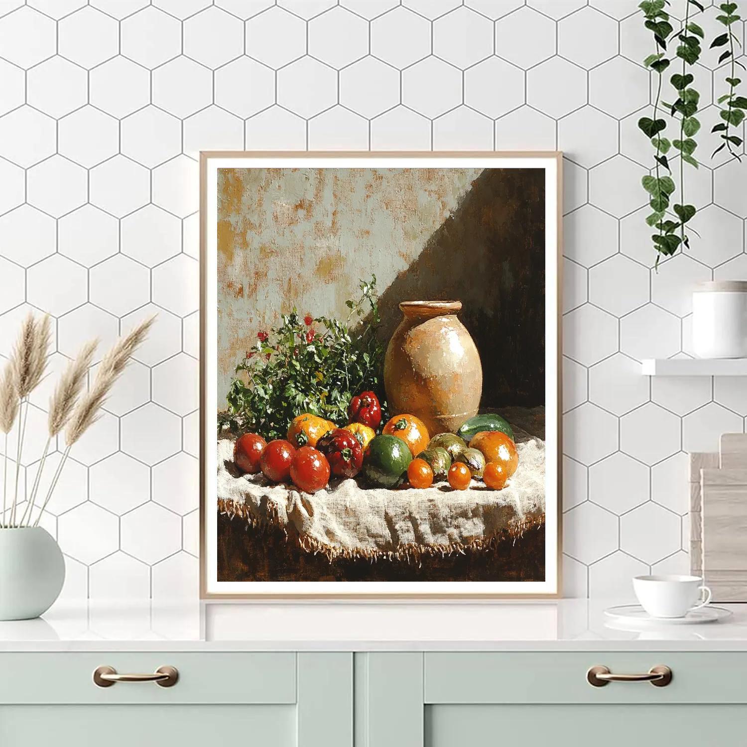 Diego Velázquez Inspired Market Vegetables Study DIY paint by numbers
