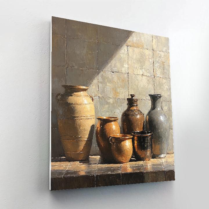 Diego Velázquez Inspired Silvery Gray Ceramic Composition Paint by numbers art