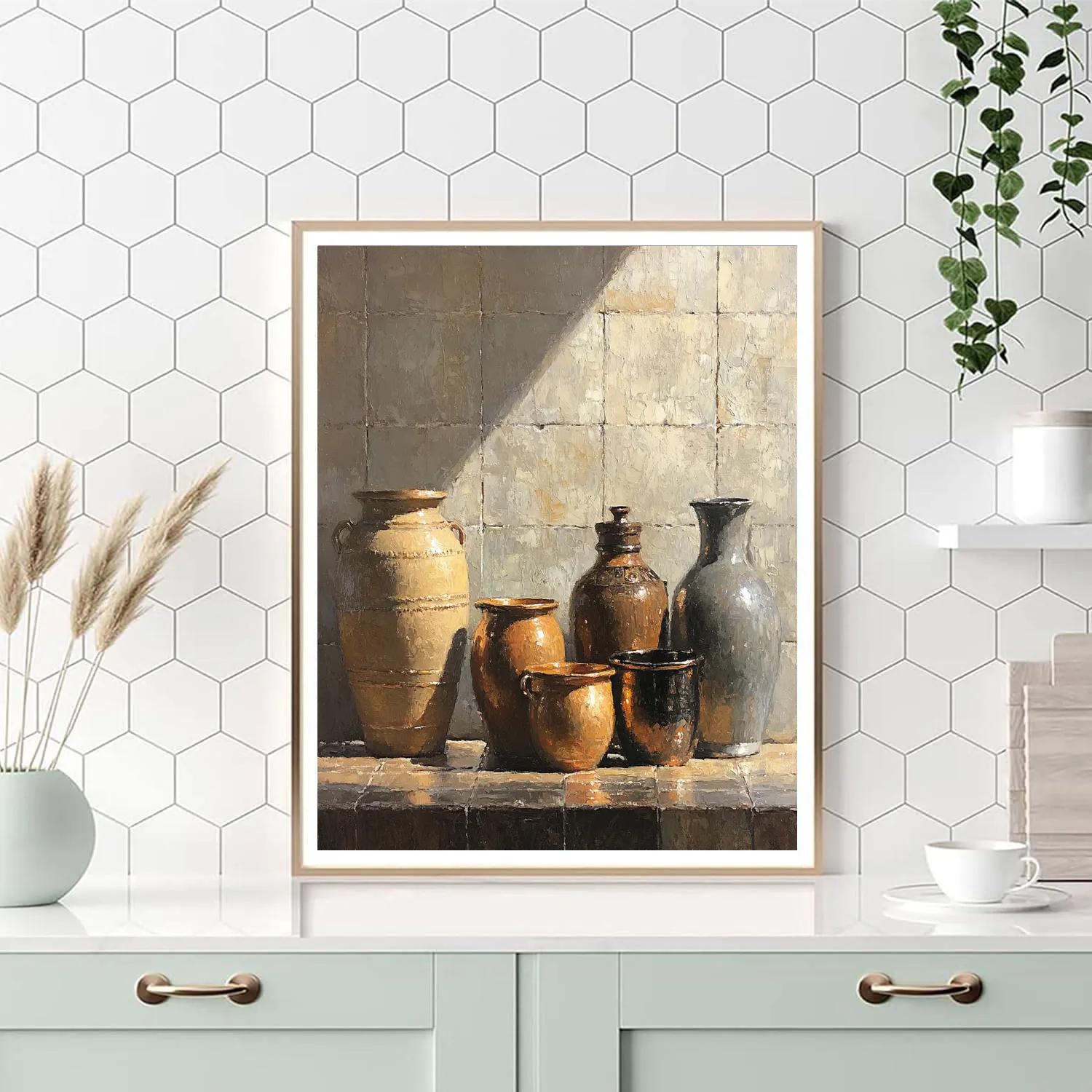 Diego Velázquez Inspired Silvery Gray Ceramic Composition Paint by numbers art