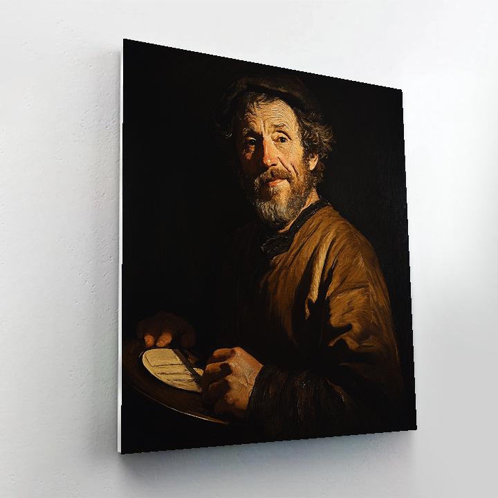 Rembrandt Inspired Dramatic Portrait Of A Musician Paint by numbers art