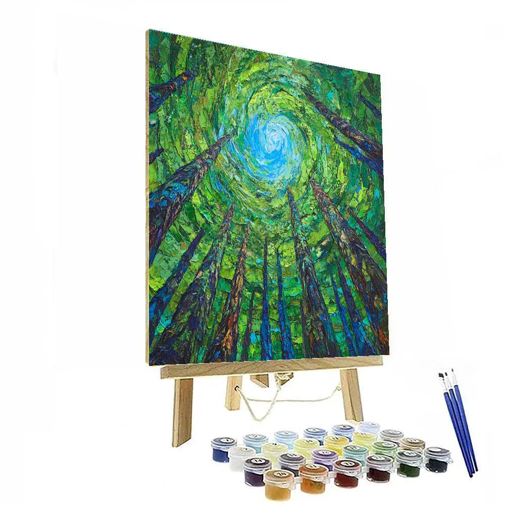 Towering Cedars In Carr Rhythm Numbered painting kits