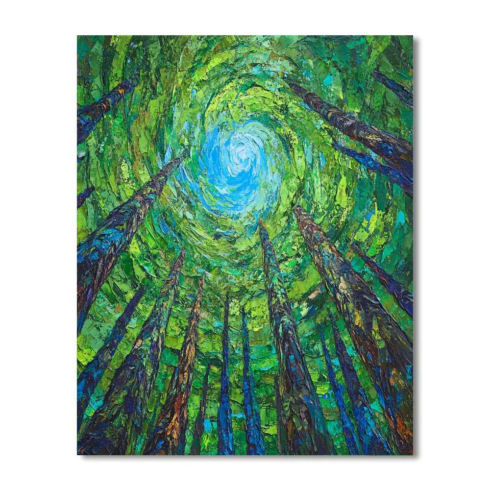 Towering Cedars In Carr Rhythm Numbered painting kits