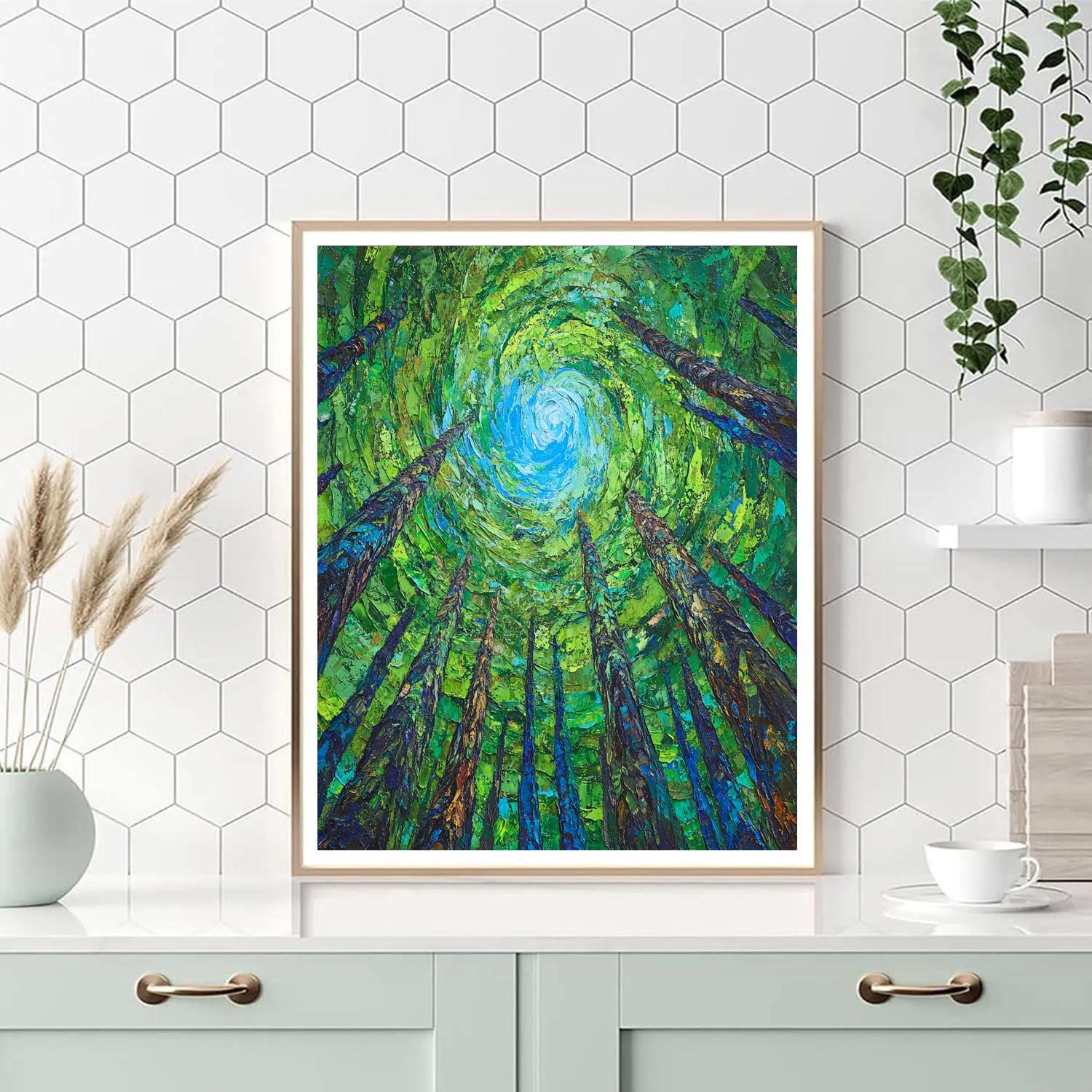 Towering Cedars In Carr Rhythm Numbered painting kits