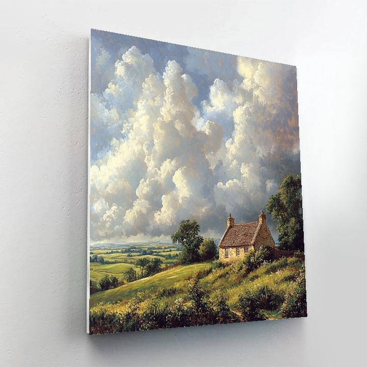 John Constable Inspired Countryside Cottage Landscape DIY paint by numbers