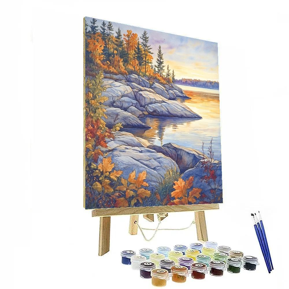 Franklin Carmichael Inspired Luminous Autumn Ridge Reflections Paint by numbers kits