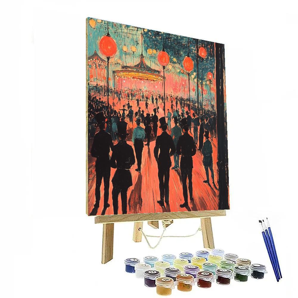 Henri De Toulouse-Lautrec Inspired Circus Performance paint by numbers