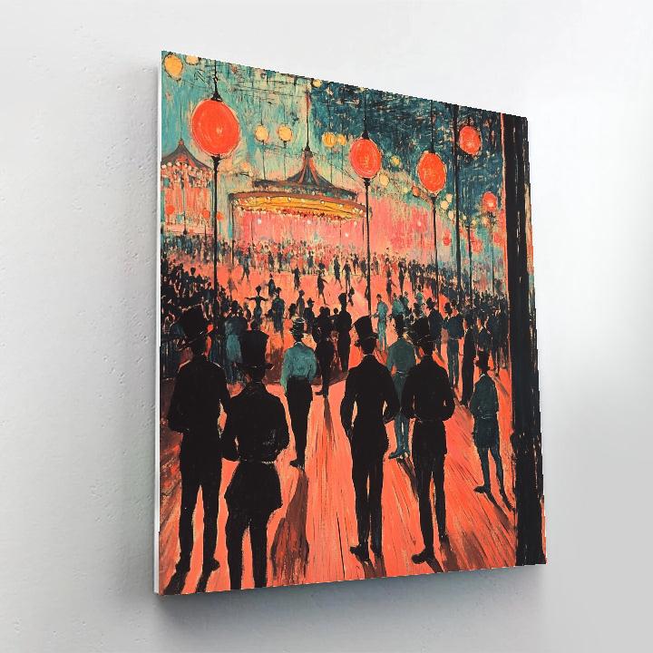 Henri De Toulouse-Lautrec Inspired Circus Performance paint by numbers