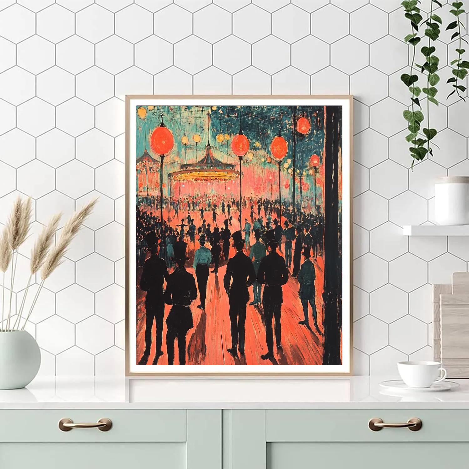 Henri De Toulouse-Lautrec Inspired Circus Performance paint by numbers
