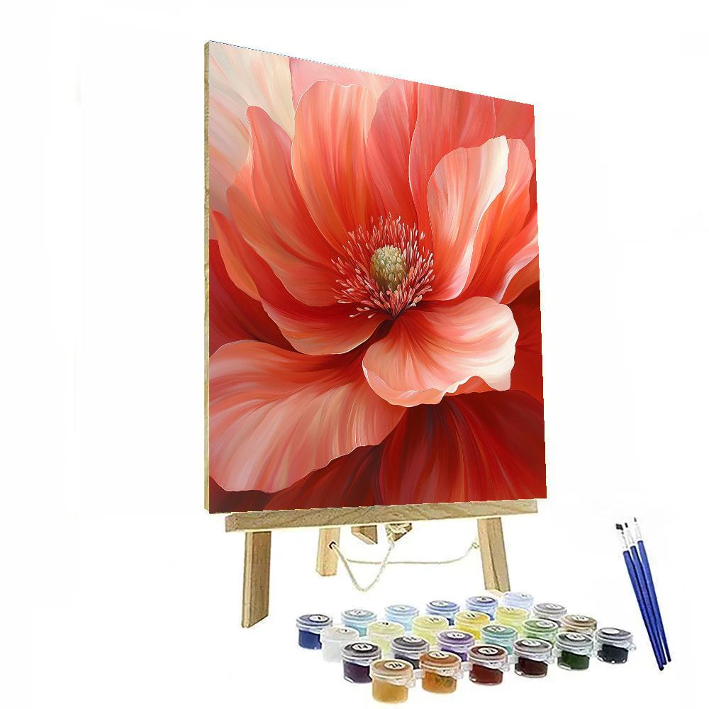 Georgia O’Keeffe Inspired Vast Red Petal Close Up Paint by numbers kits