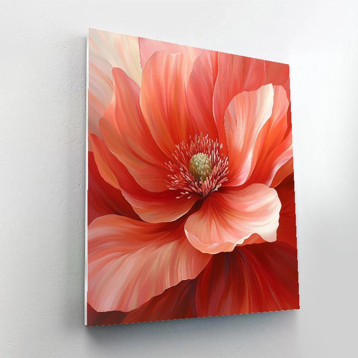 Georgia O’Keeffe Inspired Vast Red Petal Close Up Paint by numbers kits