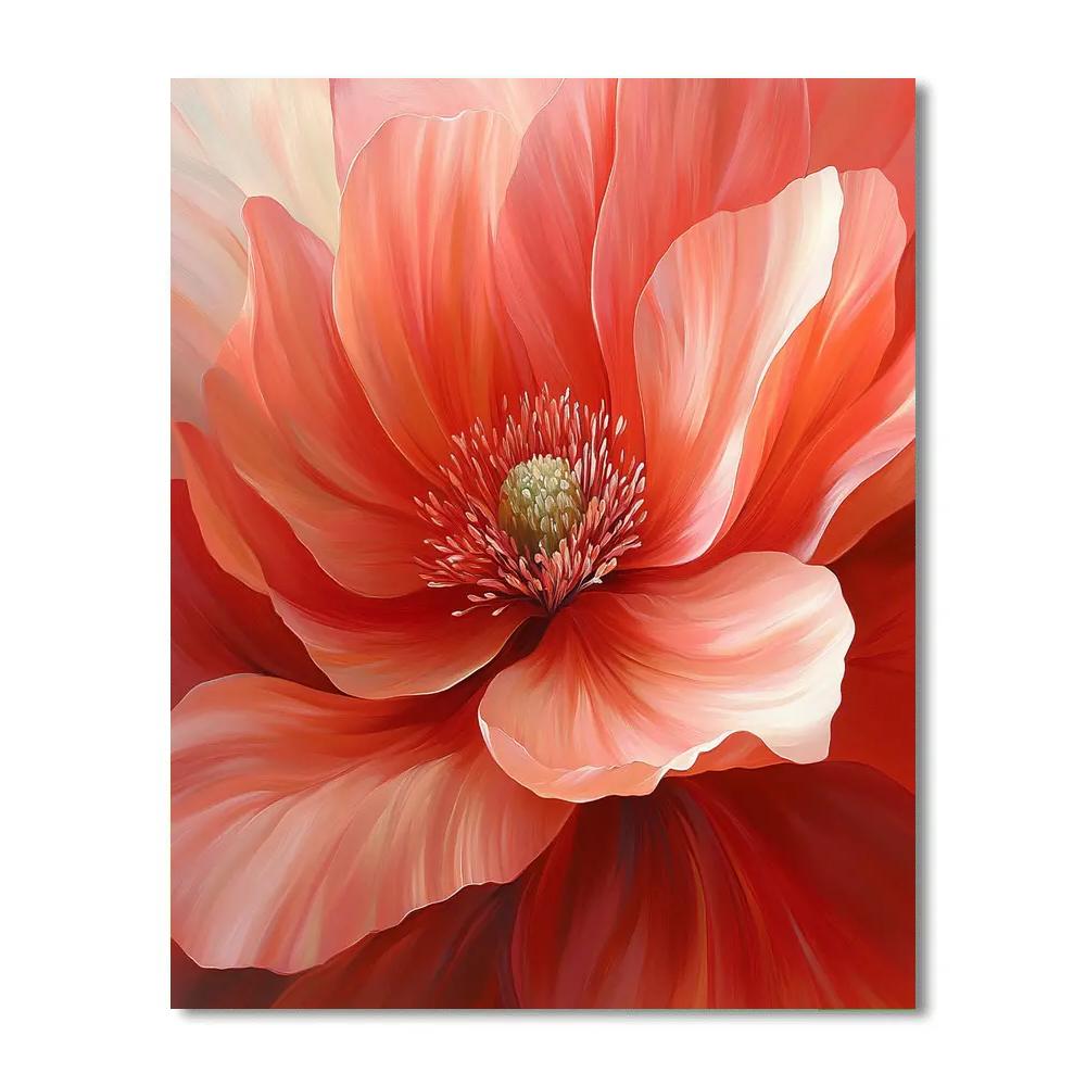 Georgia O’Keeffe Inspired Vast Red Petal Close Up Paint by numbers kits