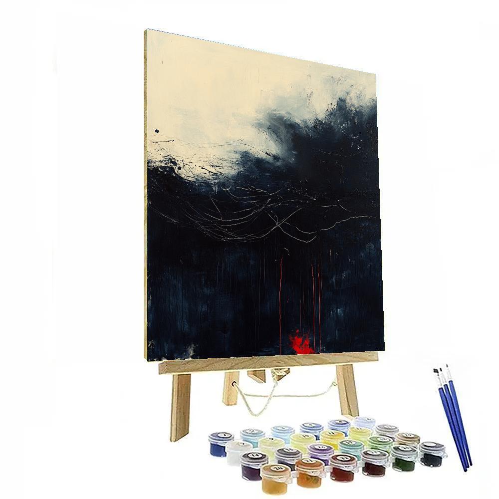 Jackson Pollock Inspired Tempest Of Dripping Colors Numbered painting kits