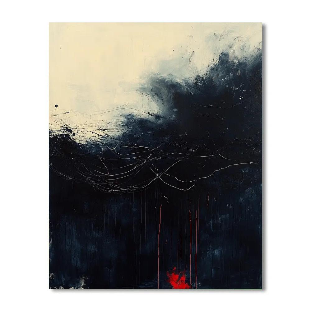 Jackson Pollock Inspired Tempest Of Dripping Colors Numbered painting kits