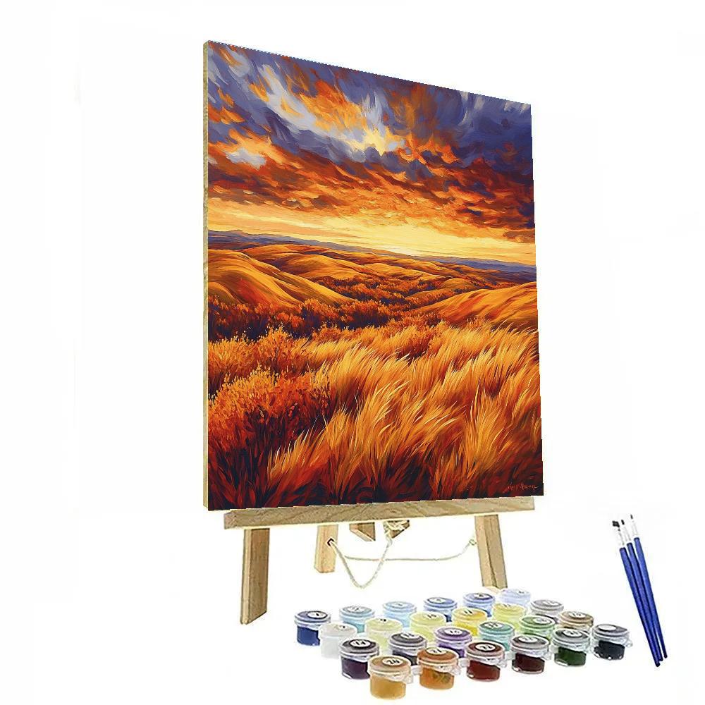 Frederick Varley Inspired Windswept Autumn Ridge With Luminous Horizon DIY paint by numbers