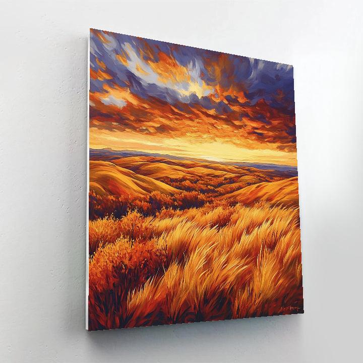 Frederick Varley Inspired Windswept Autumn Ridge With Luminous Horizon DIY paint by numbers