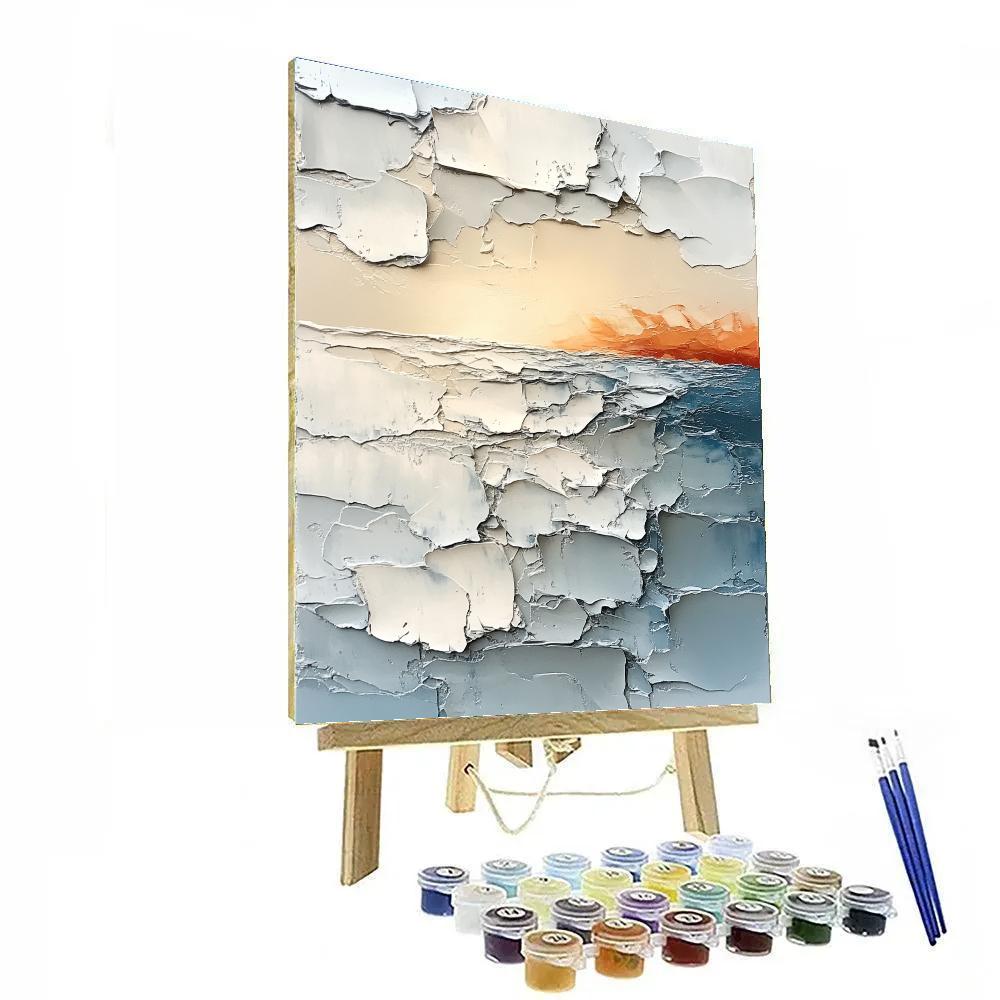 Jean-Paul Riopelle Inspired Mosaic Arctic Horizon DIY paint by numbers