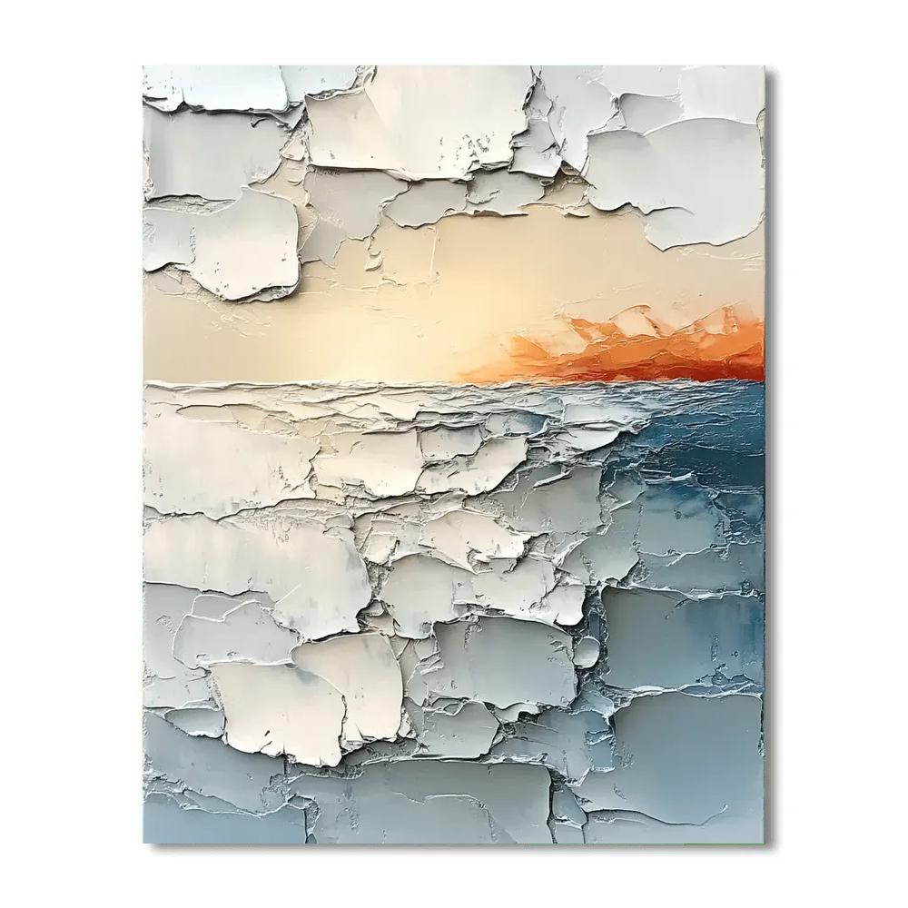 Jean-Paul Riopelle Inspired Mosaic Arctic Horizon DIY paint by numbers