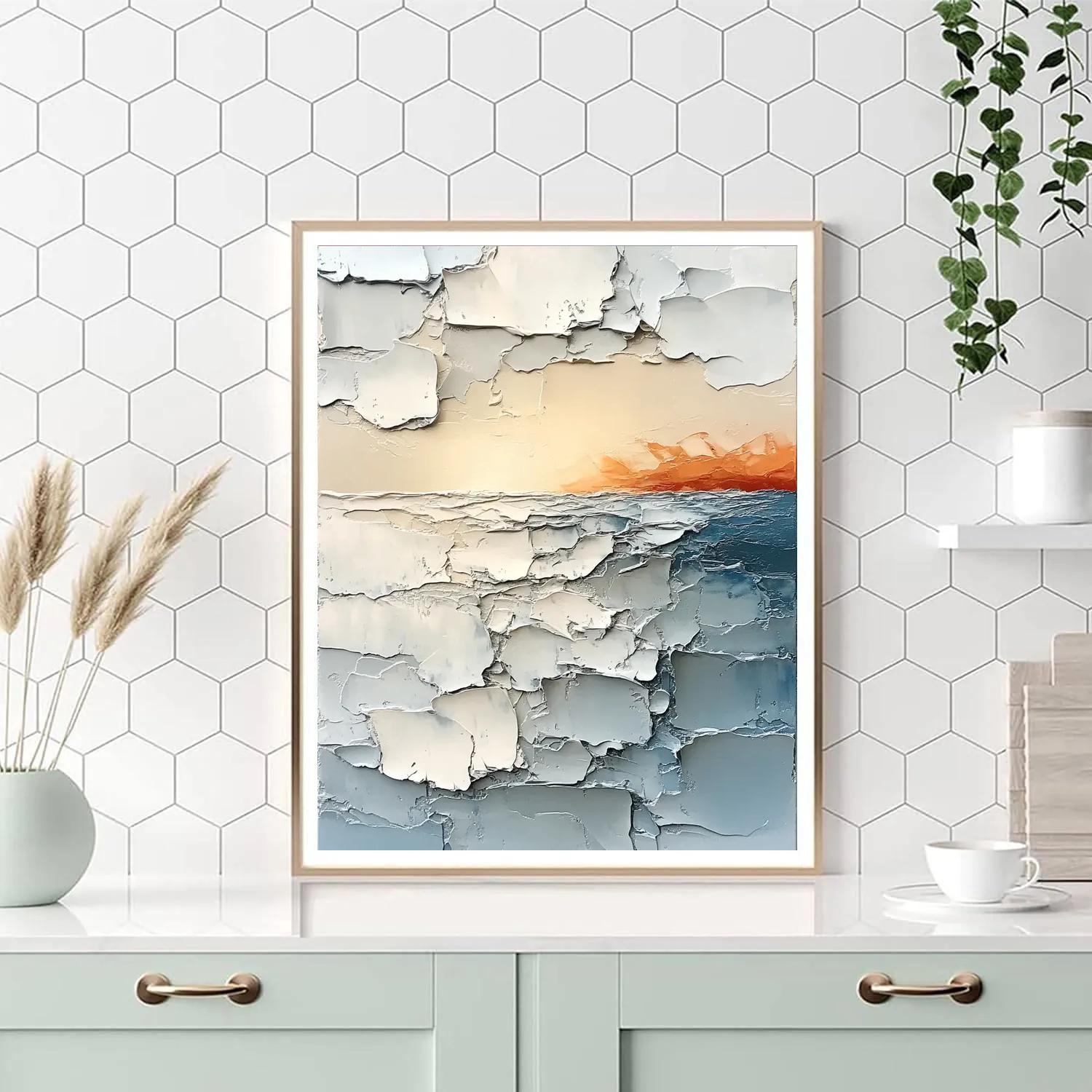 Jean-Paul Riopelle Inspired Mosaic Arctic Horizon DIY paint by numbers