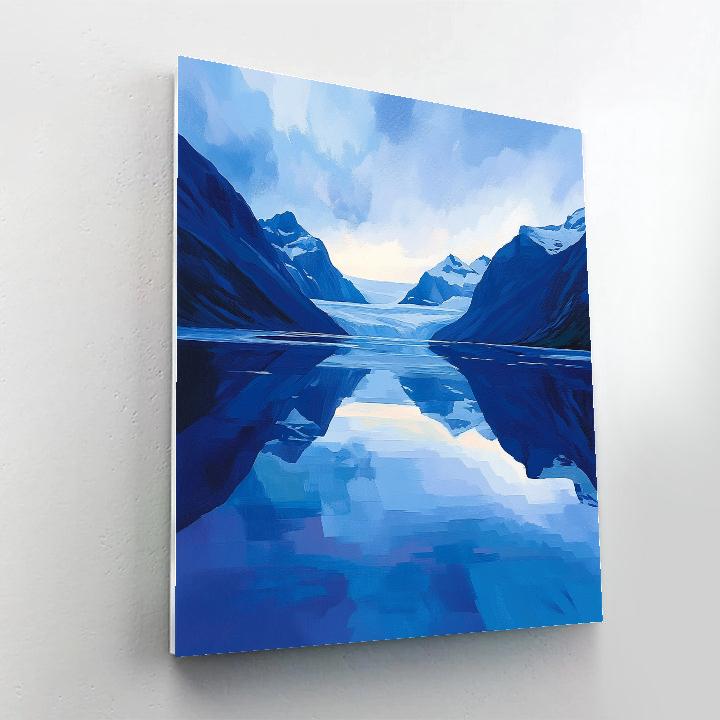 Lawren Harris Inspired Serene Glacier Reflection Paint by numbers art