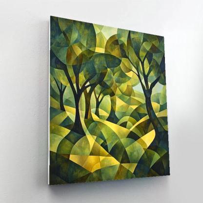 Pablo Picasso Inspired Angular Olive Grove Abstraction DIY paint by numbers