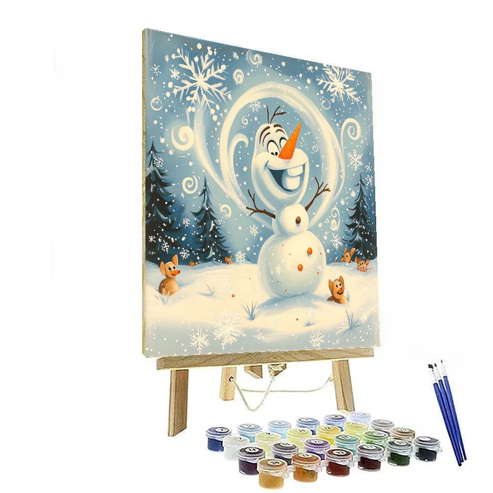 Olaf Snowy Surprise Number painting
