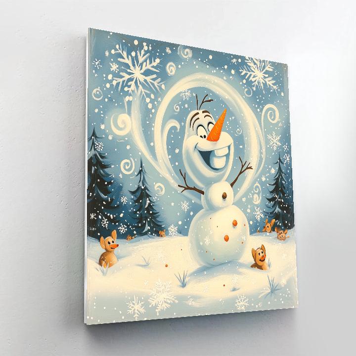 Olaf Snowy Surprise Number painting