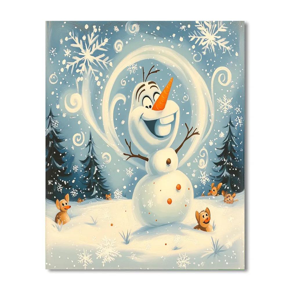 Olaf Snowy Surprise Number painting