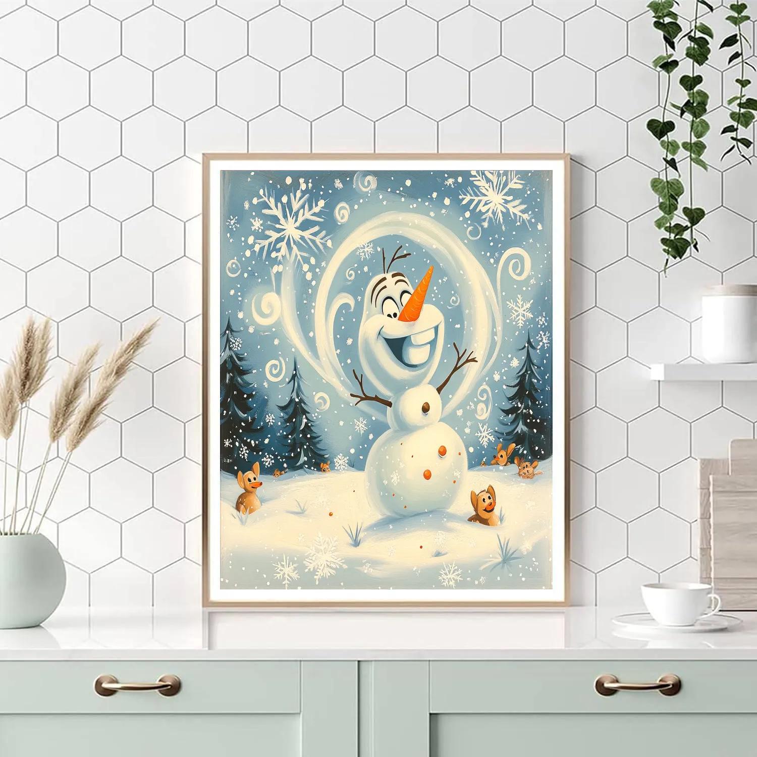 Olaf Snowy Surprise Number painting