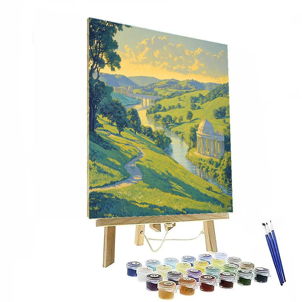 Raphael Inspired Luminous Renaissance Valley Number painting