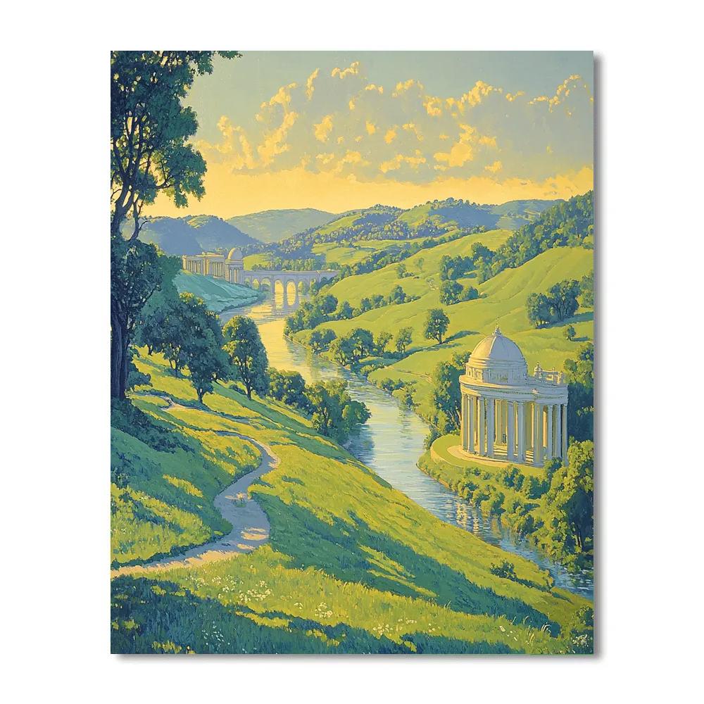 Raphael Inspired Luminous Renaissance Valley Number painting